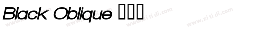 Black Oblique字体转换